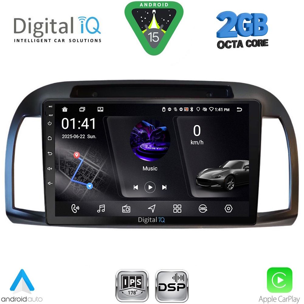 Βλησαρούλης Car Center - DIGITAL IQ RSF 4457BL_CPA (9inc) MULTIMEDIA TABLET for NISSAN MICRA K12 mod. 2002-2010 (BLACK)