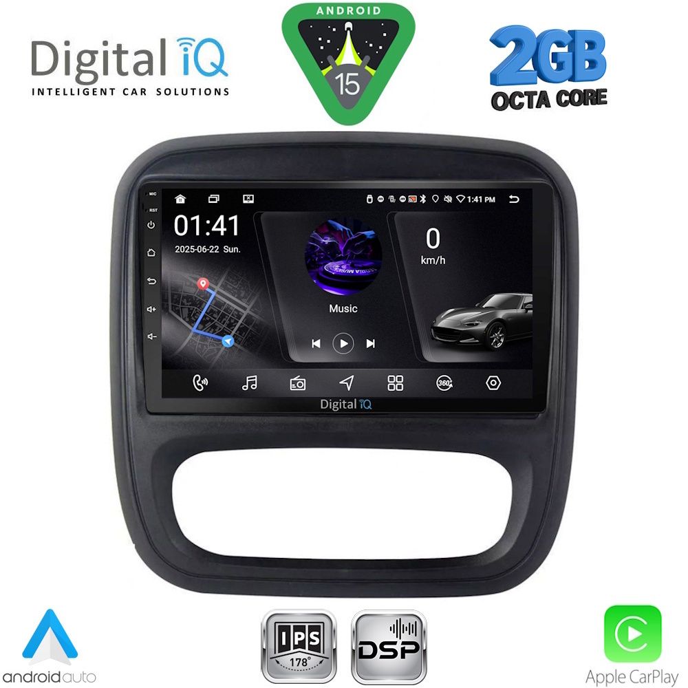 Βλησαρούλης Car Center - DIGITAL IQ RSF 4499_CPA (9inc) MULTIMEDIA TABLET for OPEL VIVARO – RENAULT TRAFIC – FIAT TALENDO – NISSAN NV 300 mod. 2014-2020