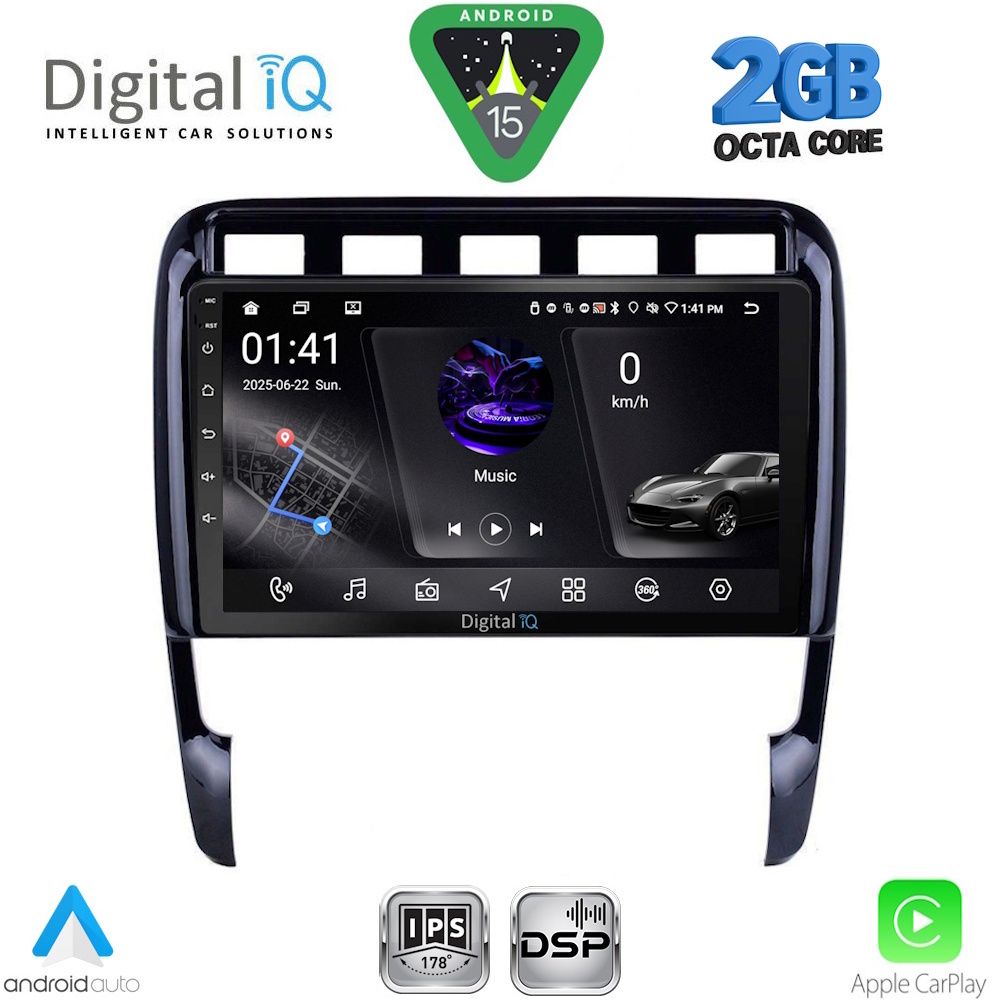 Βλησαρούλης Car Center - DIGITAL IQ RSF 4535_CPA (9inc) MULTIMEDIA TABLET for PORSCHE CAYENNE mod. 2002-2011
