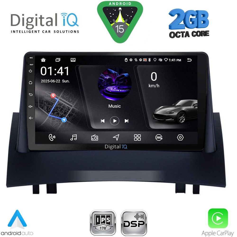 Βλησαρούλης Car Center - DIGITAL IQ RSF 4555_CPA (9inc) MULTIMEDIA TABLET for RENAULT MEGANE 2 mod. 2002-2008