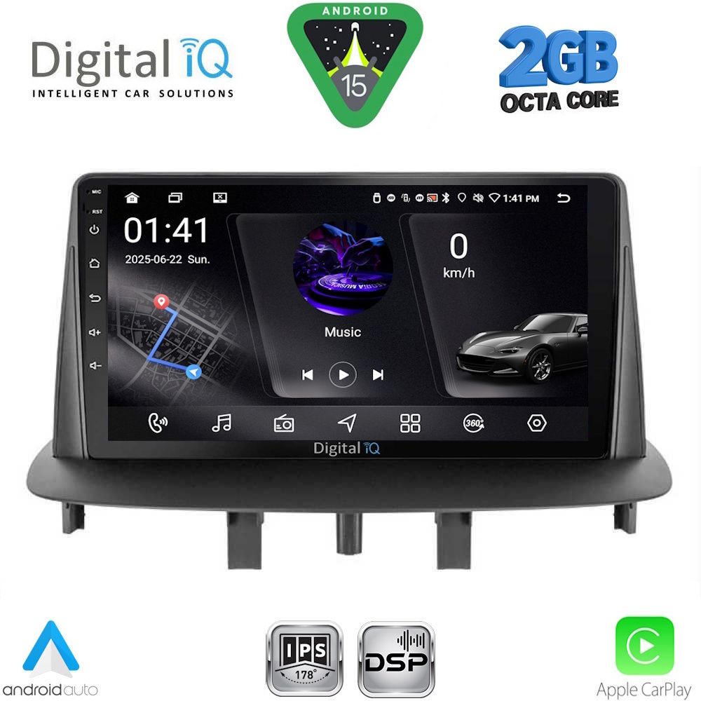 Βλησαρούλης Car Center - DIGITAL IQ RSF 4556_CPA (9inc) MULTIMEDIA TABLET for RENAULT MEGANE 3 mod. 2009-2016