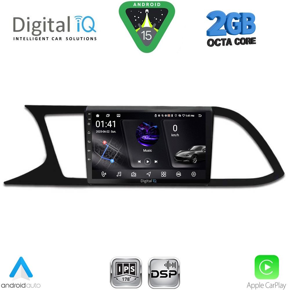 Βλησαρούλης Car Center - DIGITAL IQ RSF 4575_CPA (9inc) MULTIMEDIA TABLET for SEAT LEON mod. 2012-2021