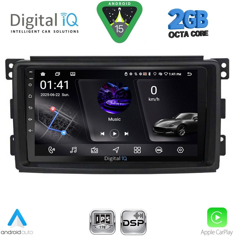 Βλησαρούλης Car Center - DIGITAL IQ RSF 4621_CPA (9inc) MULTIMEDIA TABLET for SMART mod. 2007-2010
