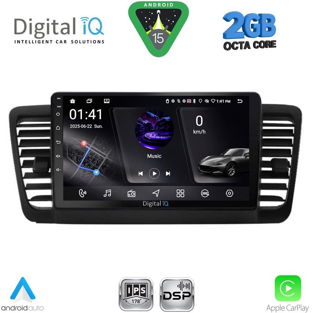 Βλησαρούλης Car Center - DIGITAL IQ RSF 4665_CPA (9inc) MULTIMEDIA TABLET for SUBARU LEGACY - OUTBACK mod. 2002-2008