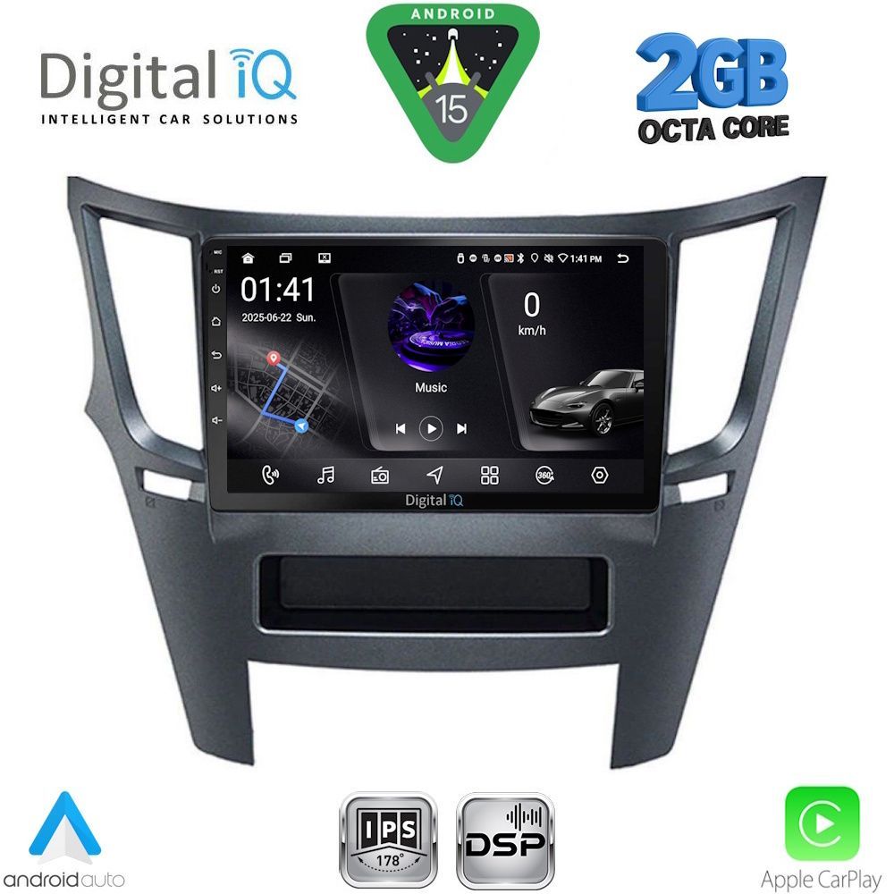 Βλησαρούλης Car Center - DIGITAL IQ RSF 4667_CPA (9inc) MULTIMEDIA TABLET for SUBARU LEGACY - OUTBACK mod. 2009-2014