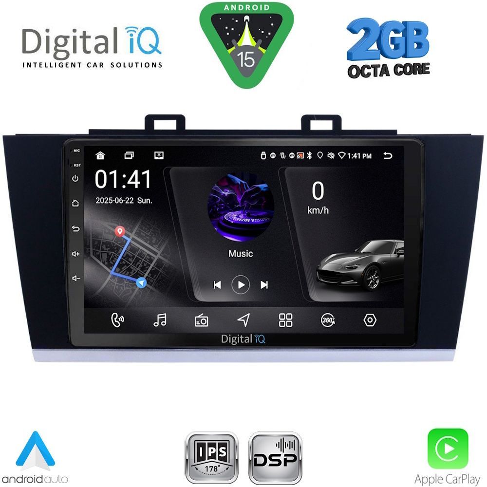 Βλησαρούλης Car Center - DIGITAL IQ RSF 4668_CPA (9inc) MULTIMEDIA TABLET for SUBARU LEGACY - OUTBACK mod. 2014-2019
