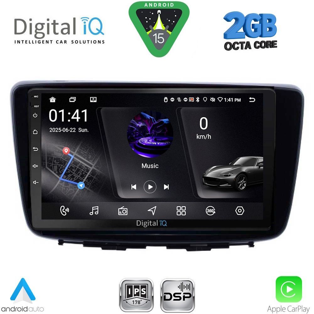 Βλησαρούλης Car Center - DIGITAL IQ RSF 4672_CPA (9inc) MULTIMEDIA TABLET for SUZUKI BALENO mod. 2016-2022