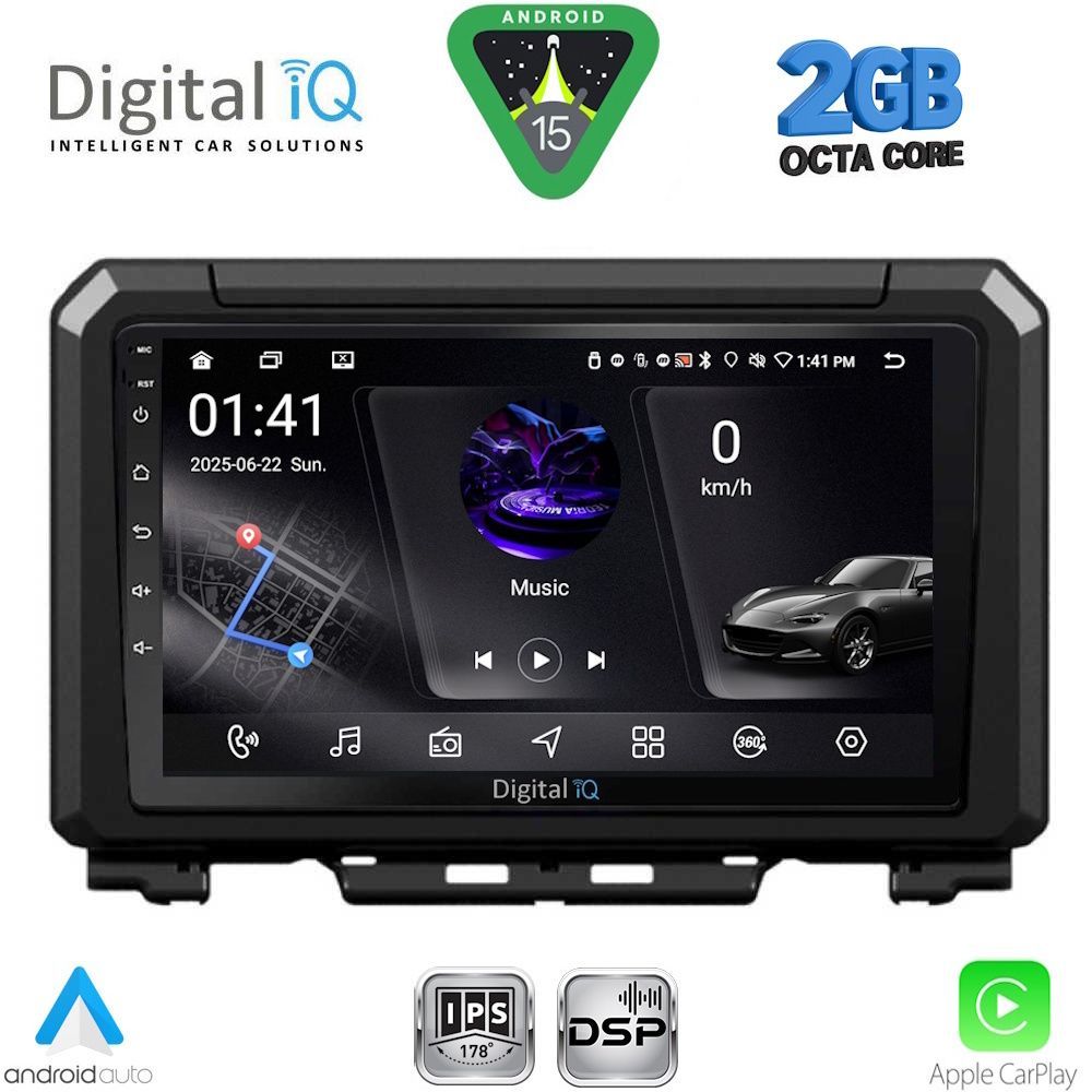 Βλησαρούλης Car Center - DIGITAL IQ RSF 4679_CPA (9inc) MULTIMEDIA TABLET for SUZUKI JIMNY mod. 2017-2026