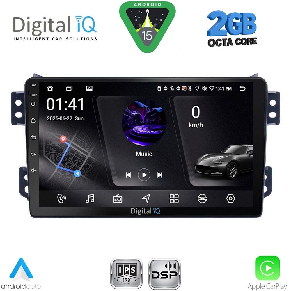 Βλησαρούλης Car Center - DIGITAL IQ RSF 4682_CPA (9inc) MULTIMEDIA TABLET for OPEL AGILA - SUZUKI SPLASH mod. 2008-2018