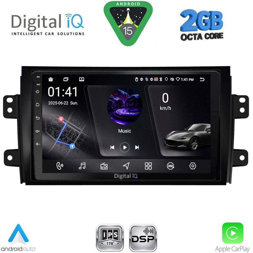 Βλησαρούλης Car Center - DIGITAL IQ RSF 4688_CPA (9inc) MULTIMEDIA TABLET for FIAT SEDICI – SUZUKI SX4 mod. 2005-2013