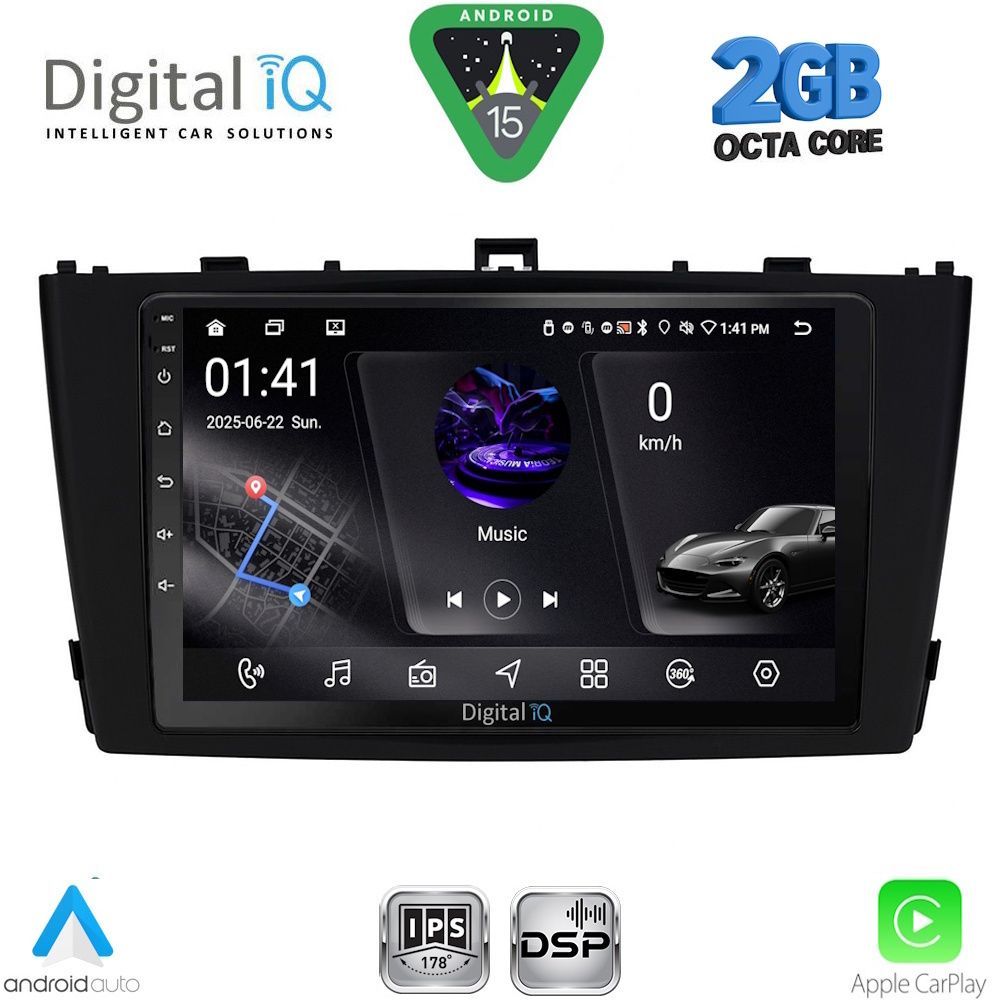 Βλησαρούλης Car Center - DIGITAL IQ RSF 4705BL_CPA (9inc) MULTIMEDIA TABLET for TOYOTA AVENSIS (T27) mod. 2009-2015 (BLACK)