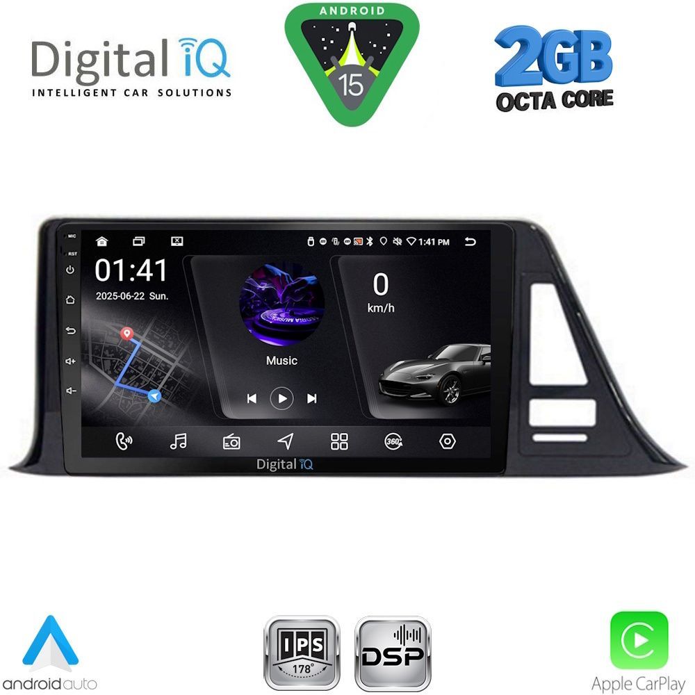 Βλησαρούλης Car Center - DIGITAL IQ RSF 4709_CPA (9inc) MULTIMEDIA TABLET for TOYOTA CH-R mod. 2017-2023