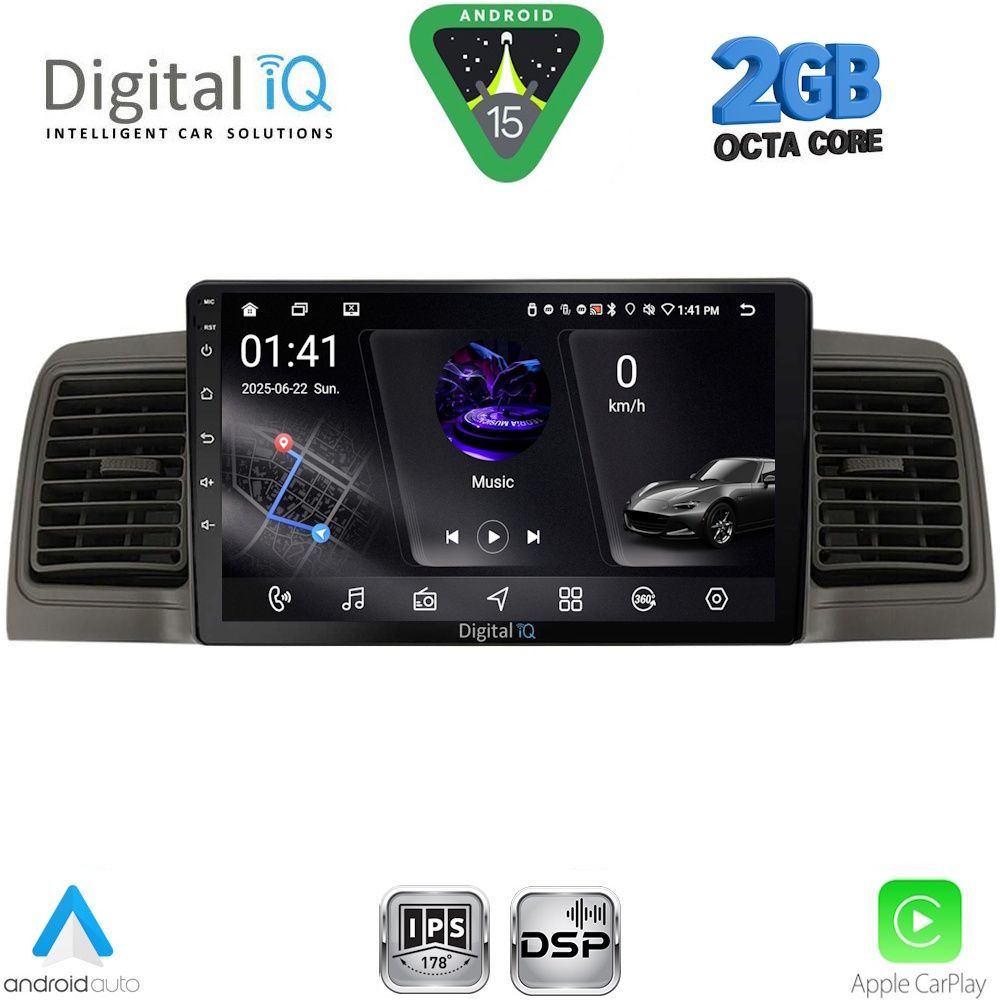 Βλησαρούλης Car Center - DIGITAL IQ RSF 4712BL_CPA (9inc) MULTIMEDIA TABLET for TOYOTA COROLLA mod. 2001-2006 (BLACK)
