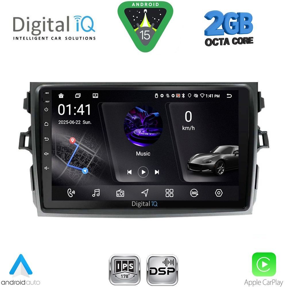 Βλησαρούλης Car Center - DIGITAL IQ RSF 4713_CPA (9inc) MULTIMEDIA TABLET for TOYOTA COROLLA 4D mod. 2006-2012