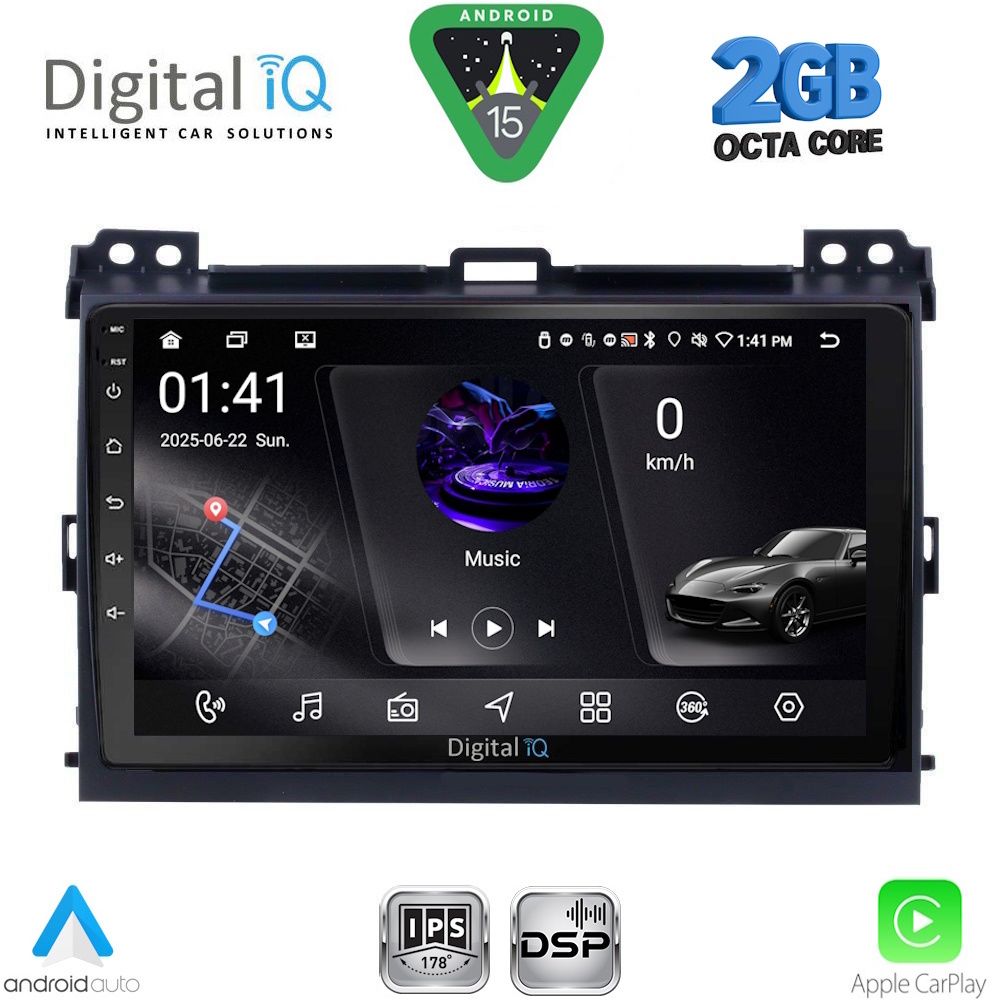 Βλησαρούλης Car Center - DIGITAL IQ RSF 4723_CPA (9inc) MULTIMEDIA TABLET for TOYOTA LANDCRUISER mod. 2002-2008