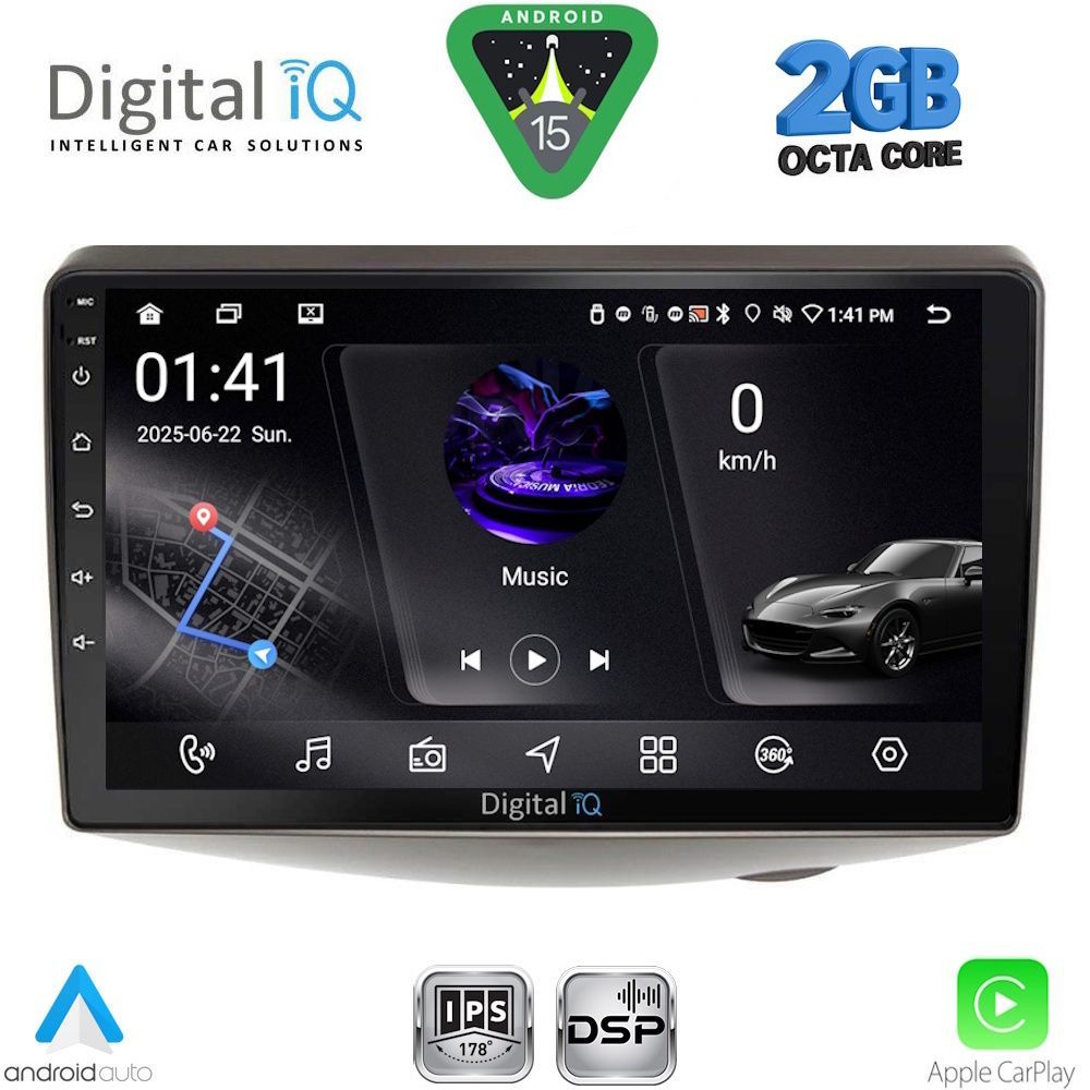 Βλησαρούλης Car Center - DIGITAL IQ RSF 4735_CPA (9inc) MULTIMEDIA TABLET for TOYOTA YARIS mod. 1999-2006