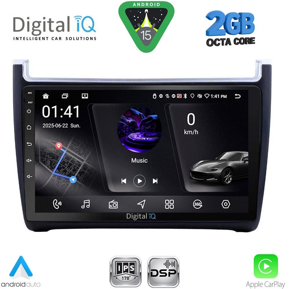 Βλησαρούλης Car Center - DIGITAL IQ RSF 4757_CPA (9inc) MULTIMEDIA TABLET for VW POLO mod. 2014-2017