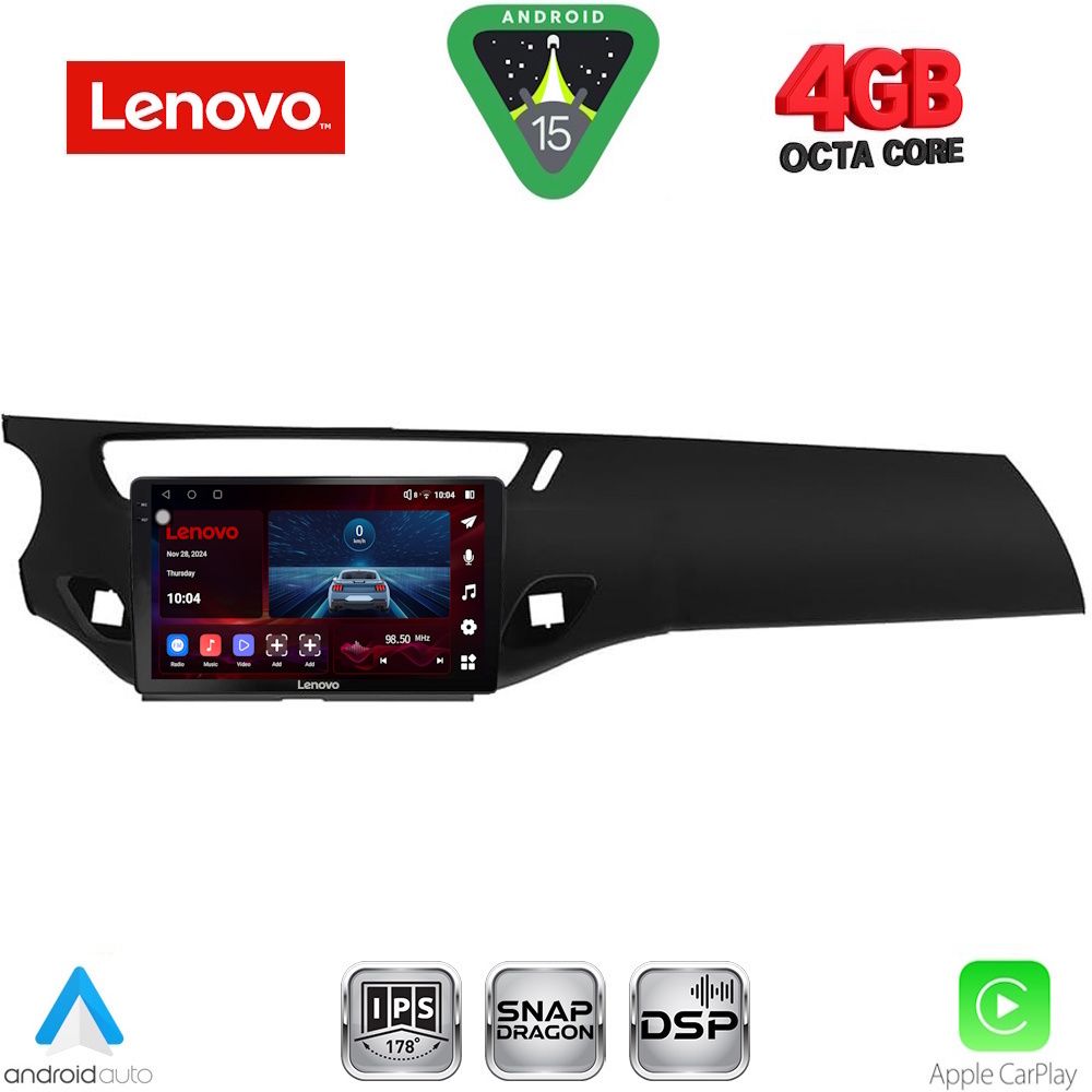 Βλησαρούλης Car Center - LENOVO SSV 9092BL_CPA (9inc) MULTIMEDIA TABLET for CITROEN C3 - DS3 mod. 2009-2016 (BLACK)