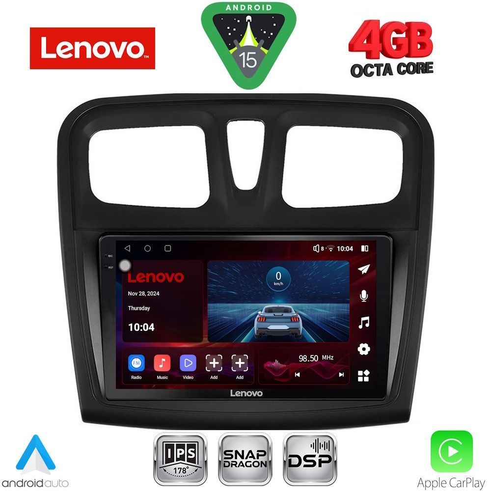 Βλησαρούλης Car Center - LENOVO SSV 9108SQ_CPA (9inc) MULTIMEDIA TABLET for DACIA LOGAN – SANDERO mod. 2012-2019