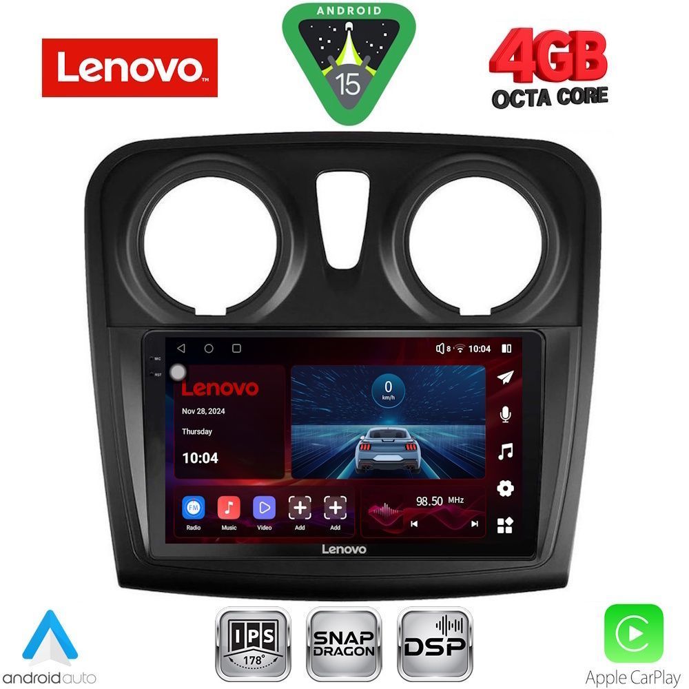 Βλησαρούλης Car Center - LENOVO SSV 9108_CPA (9inc) MULTIMEDIA TABLET for DACIA LOGAN – SANDERO mod. 2012-2019