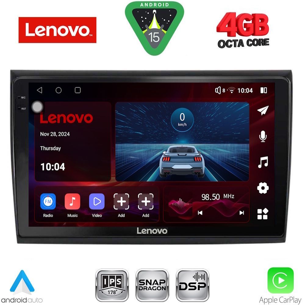Βλησαρούλης Car Center - LENOVO SSV 9136_CPA (9inc) MULTIMEDIA TABLET for FIAT BRAVO mod. 2007>