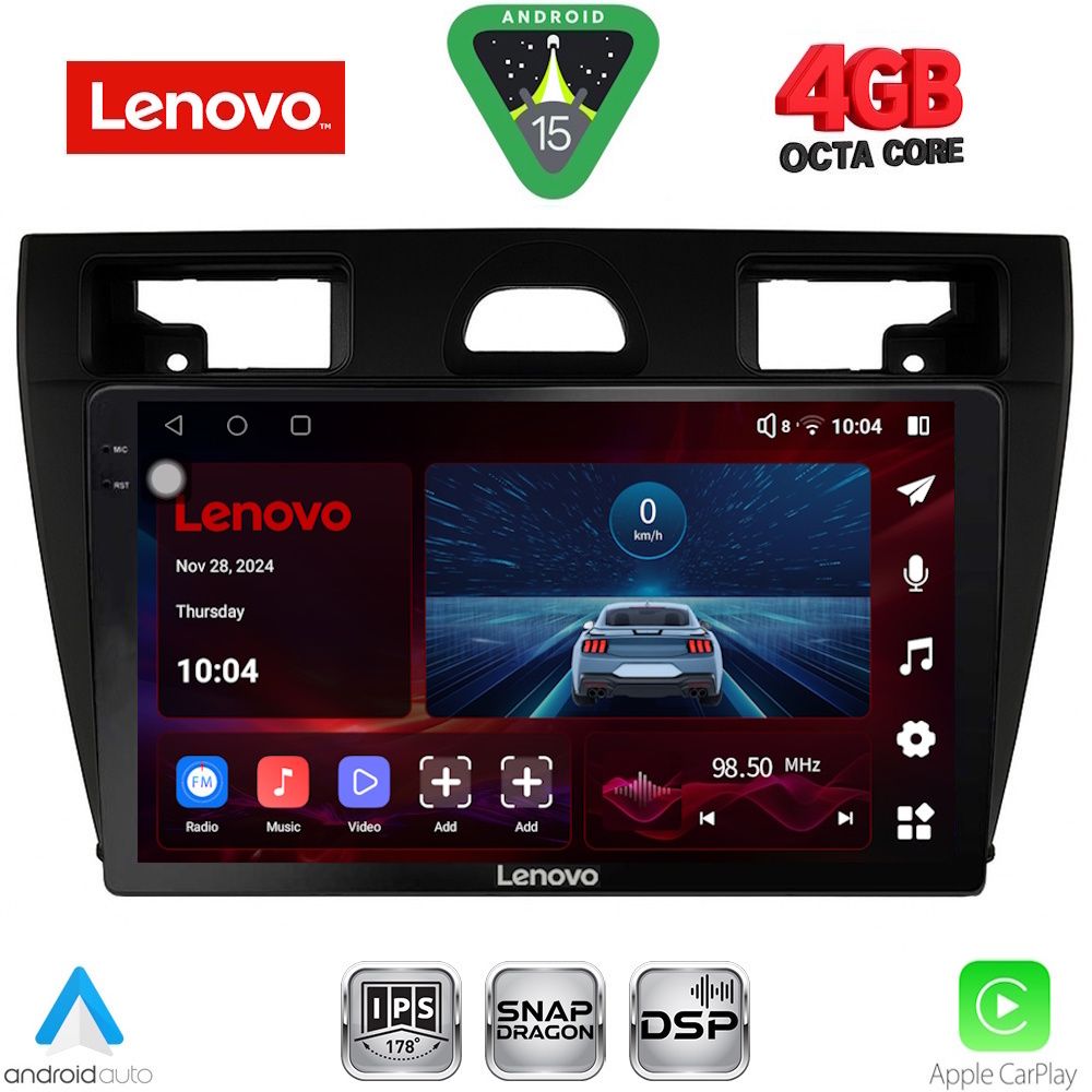 Βλησαρούλης Car Center - LENOVO SSV 9153BL_CPA (9inc) MULTIMEDIA TABLET for FORD FIESTA mod. 2005-2008 (BLACK)