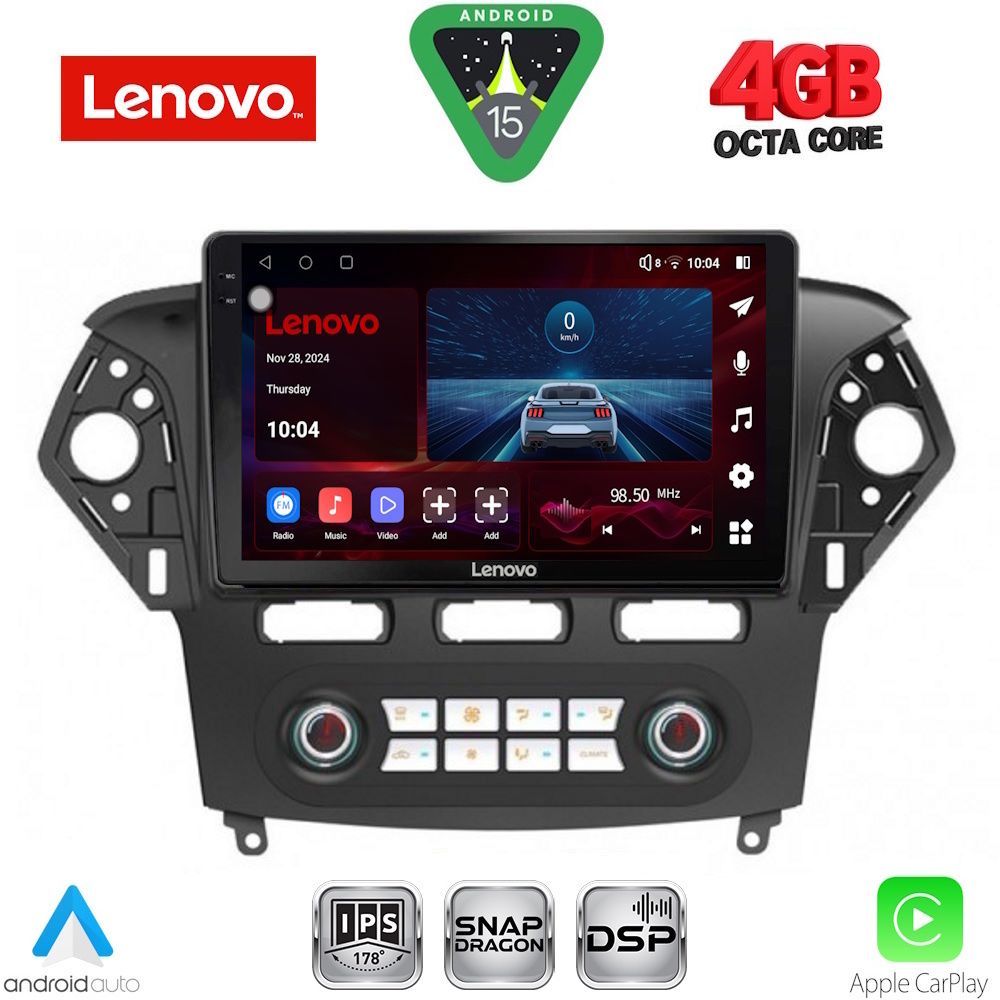 Βλησαρούλης Car Center - LENOVO SSV 9163_CPA CLIMA (10inc) MULTIMEDIA TABLET for FORD MONDEO mod. 2011-2013