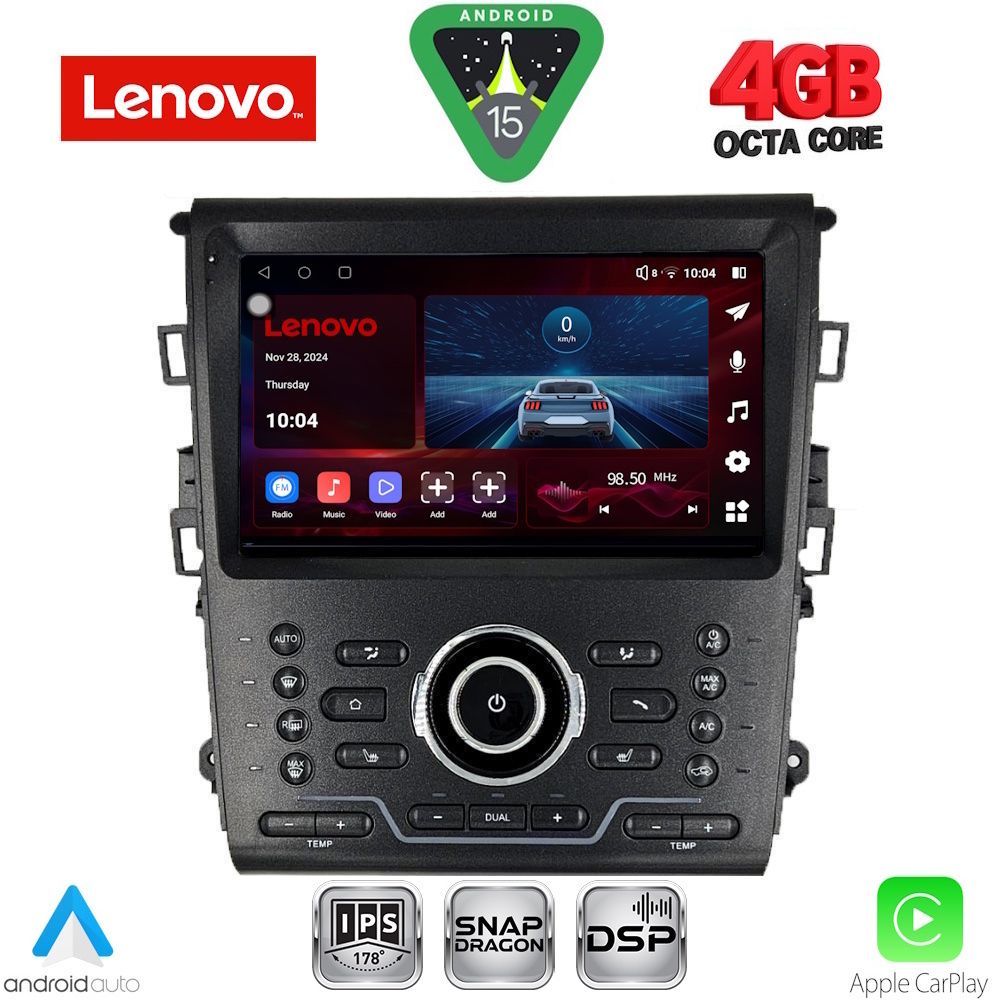Βλησαρούλης Car Center - LENOVO SSV 9164_CPA CLIMA (9inc) MULTIMEDIA TABLET for FORD MONDEO mod. 2014>