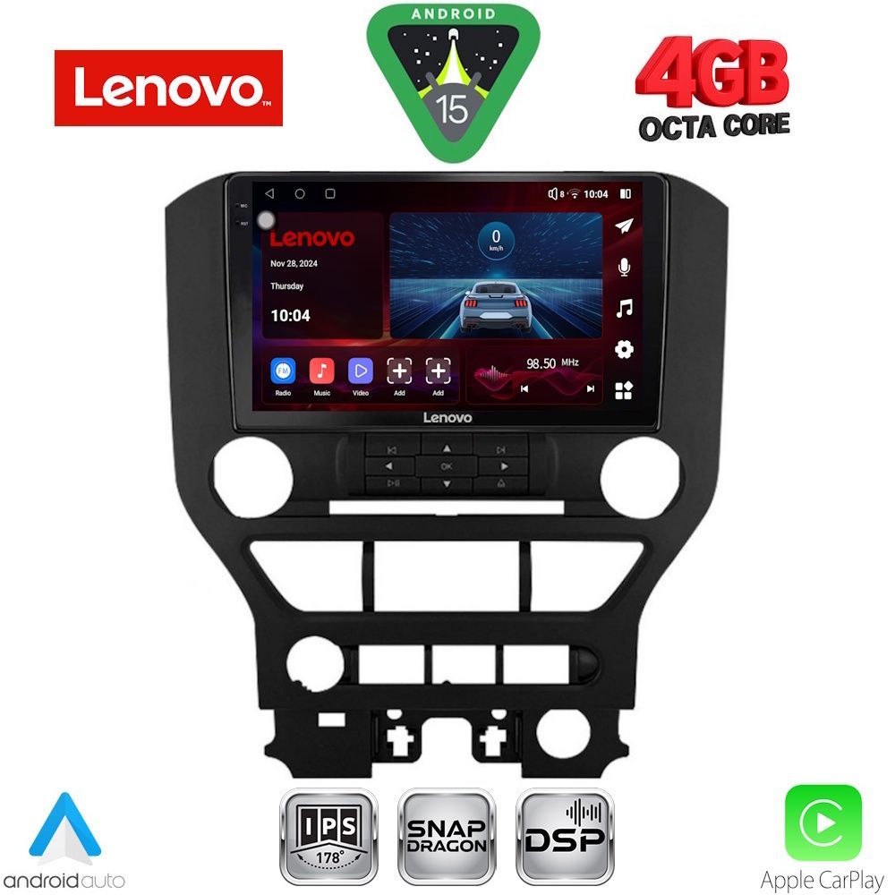 Βλησαρούλης Car Center - LENOVO SSV 9166_CPA (9inc) MULTIMEDIA TABLET for FORD MUSTANG mod. 2015-2020