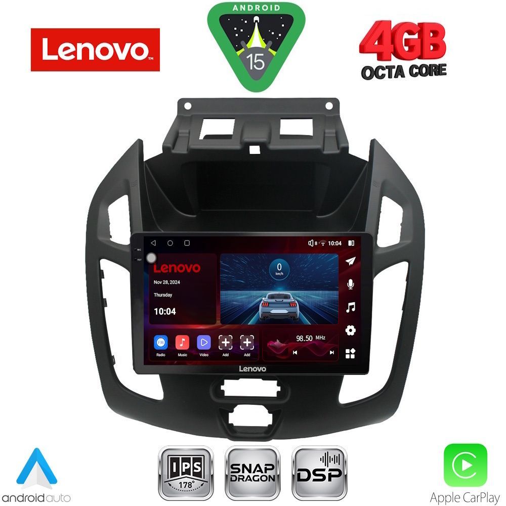Βλησαρούλης Car Center - LENOVO SSV 9176_CPA (9inc) MULTIMEDIA TABLET for FORD TRANSIT CONNECT mod. 2013-2018
