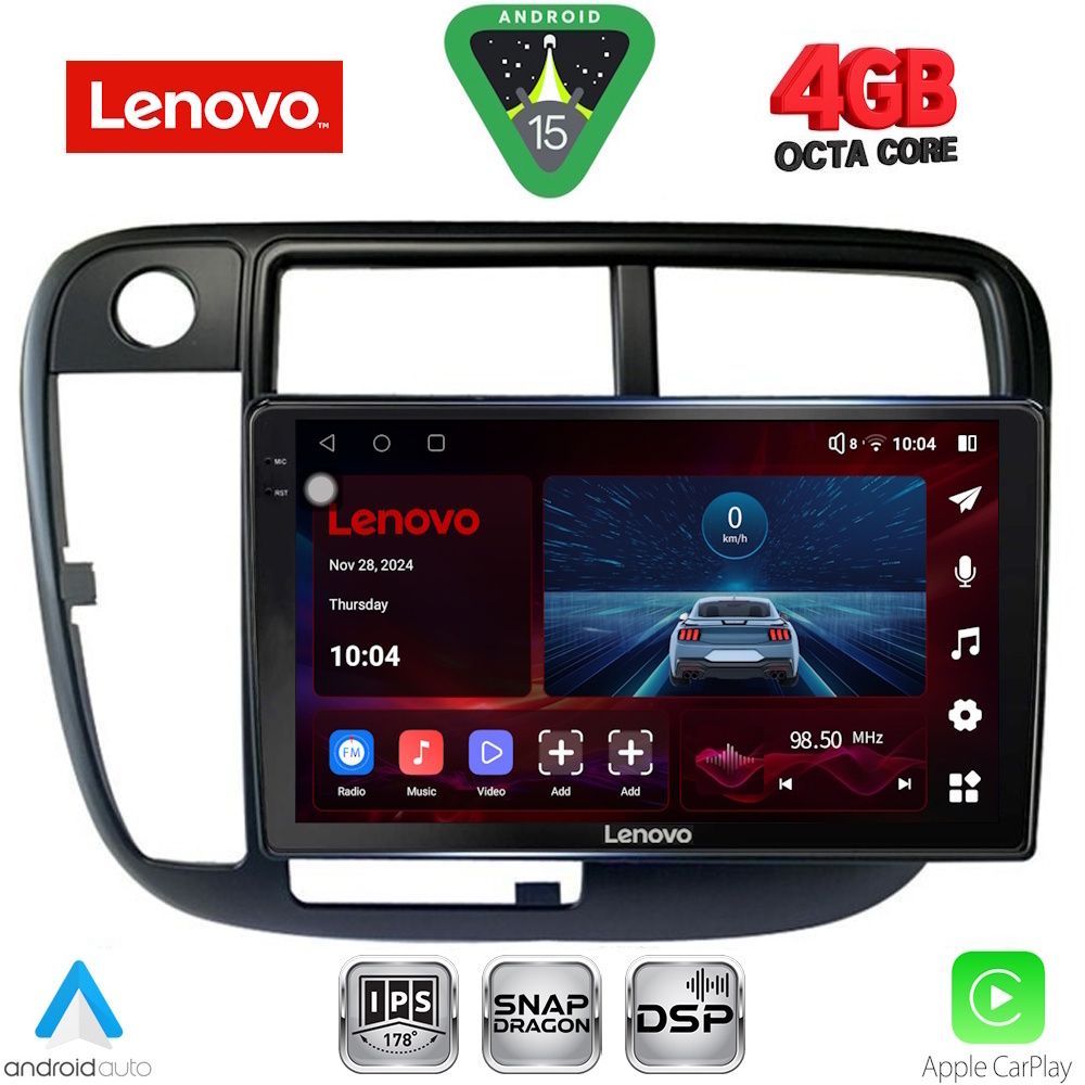 Βλησαρούλης Car Center - LENOVO SSV 9186_CPA CLIMA (9inc) MULTIMEDIA TABLET for HONDA CIVIC mod. 1995-2001