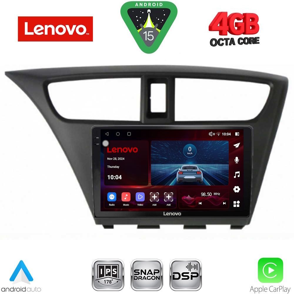 Βλησαρούλης Car Center - LENOVO SSV 9190_CPA (9inc) MULTIMEDIA TABLET for HONDA CIVIC  mod. 2012-2016