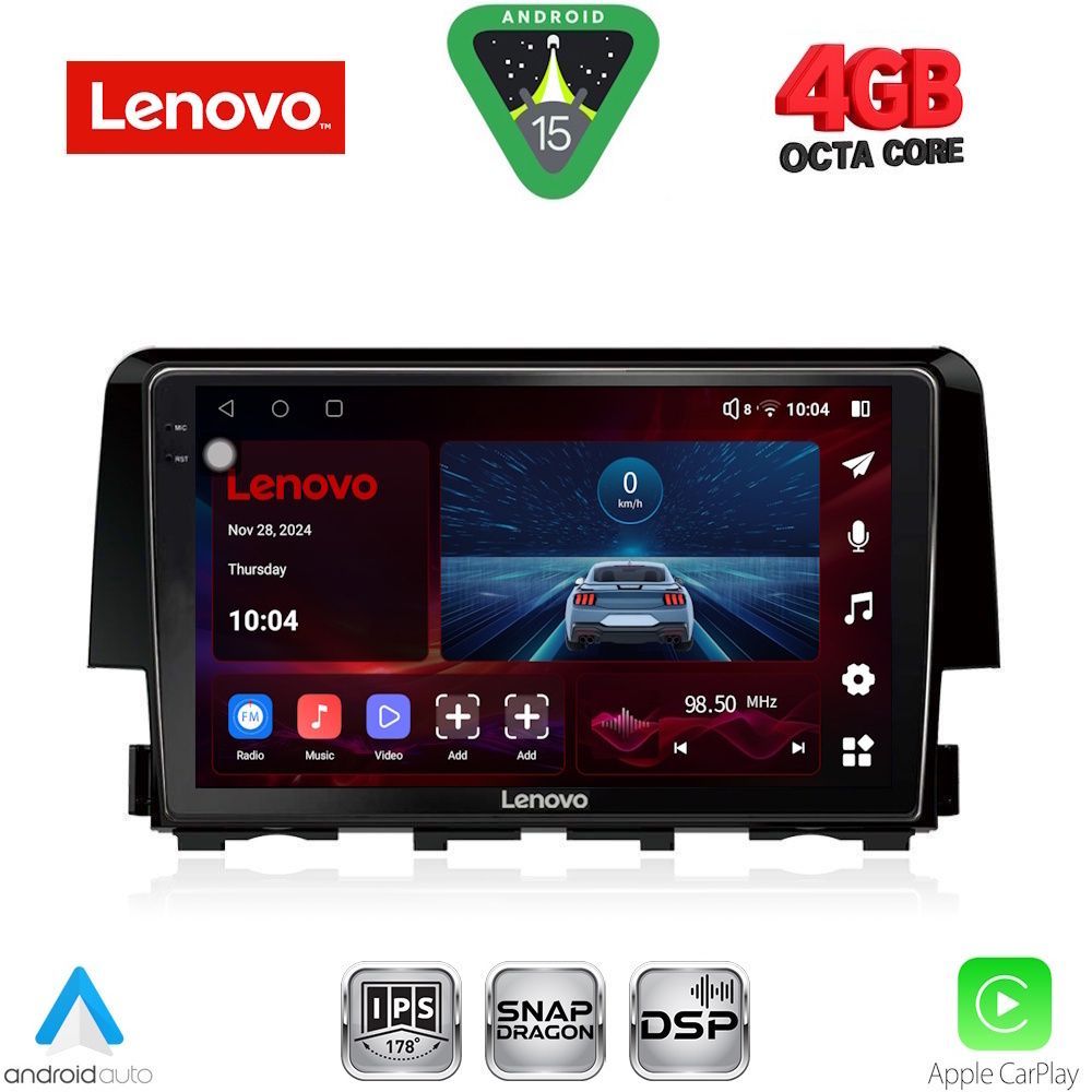 Βλησαρούλης Car Center - LENOVO SSV 9191_CPA (9inc) MULTIMEDIA TABLET for HONDA CIVIC mod. 2016>
