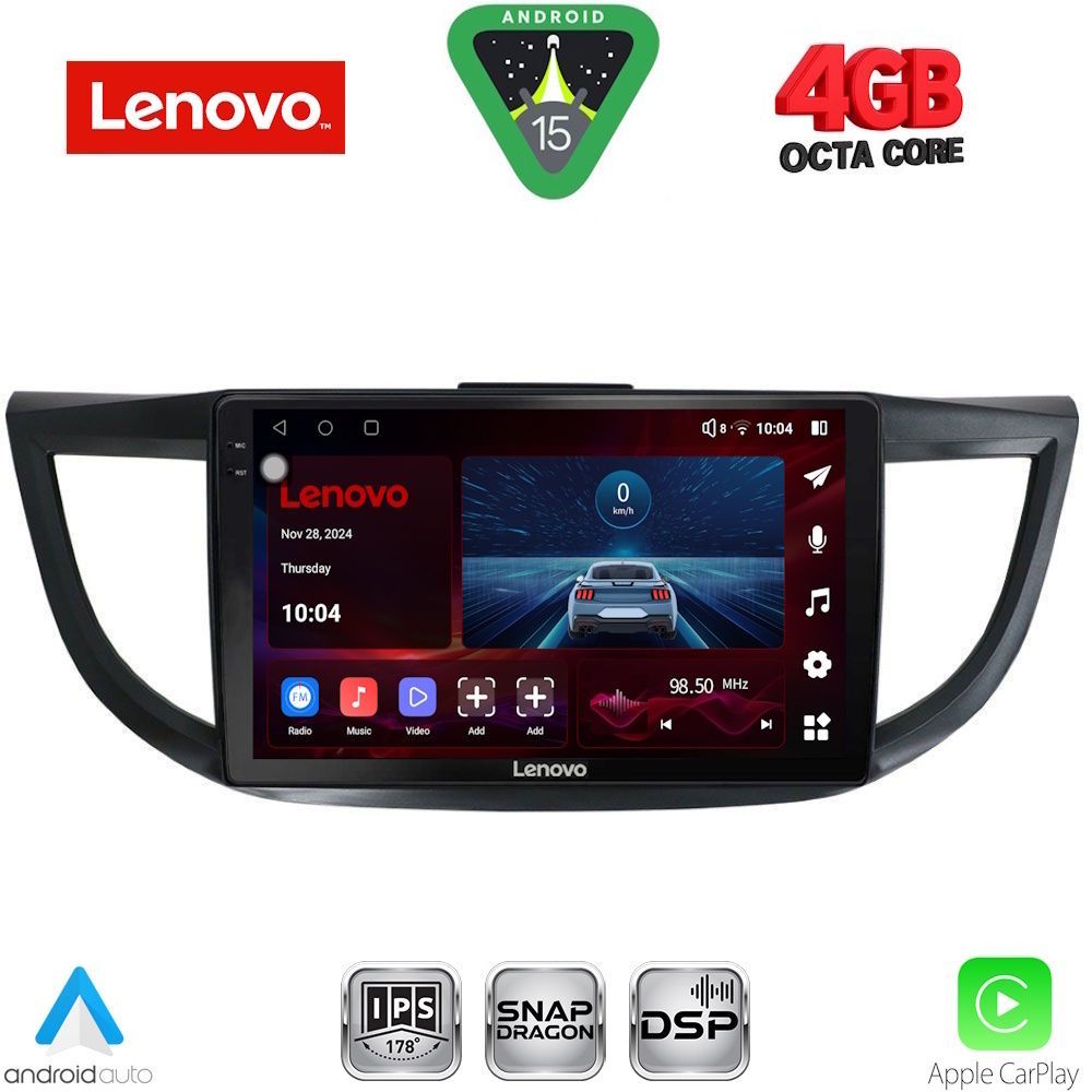 Βλησαρούλης Car Center - LENOVO SSV 9198_CPA (10inc) MULTIMEDIA TABLET for HONDA CRV mod. 2013-2017