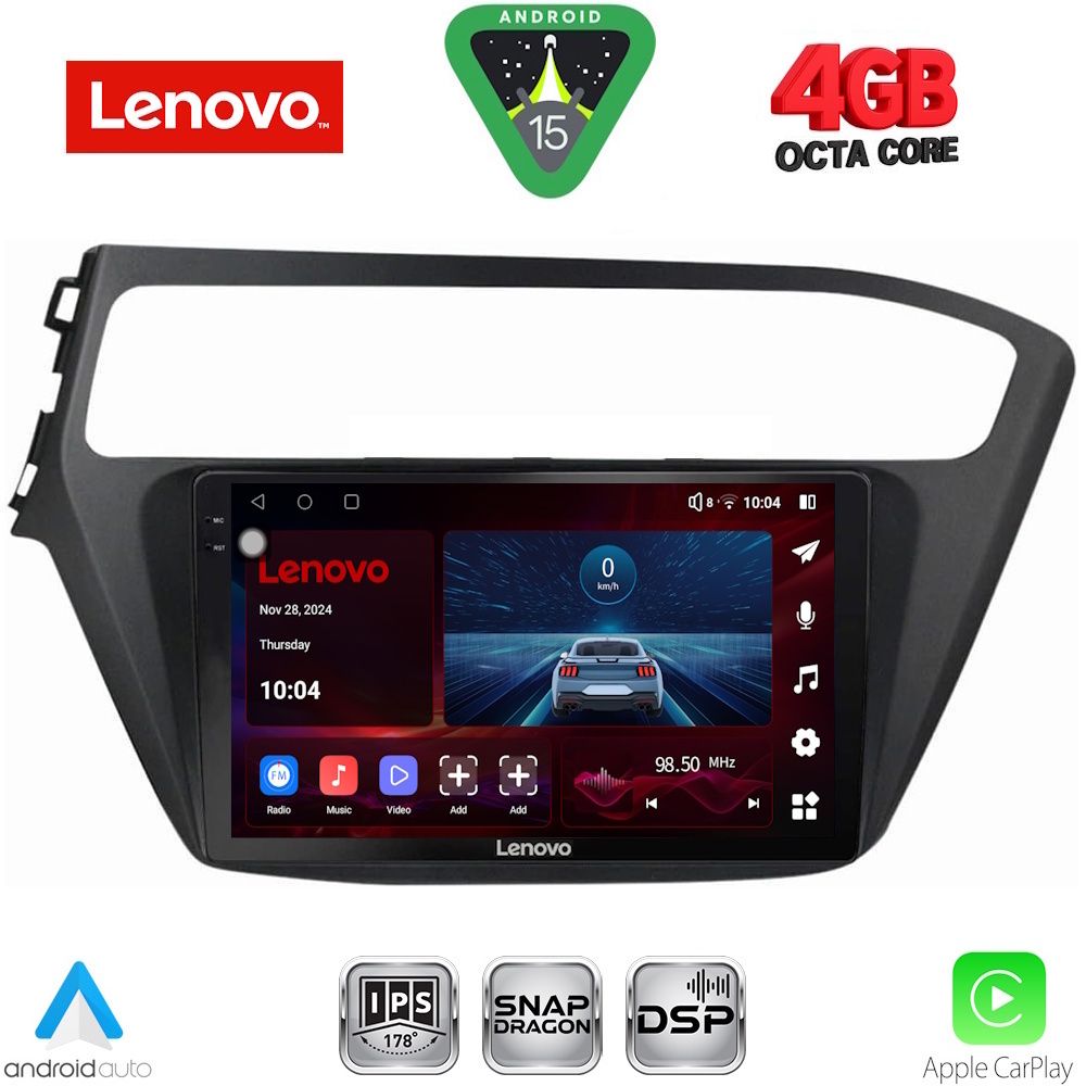 Βλησαρούλης Car Center - LENOVO SSV 9230_CPA (9inc) MULTIMEDIA TABLET for HYUNDAI i20 mod. 2018-2021