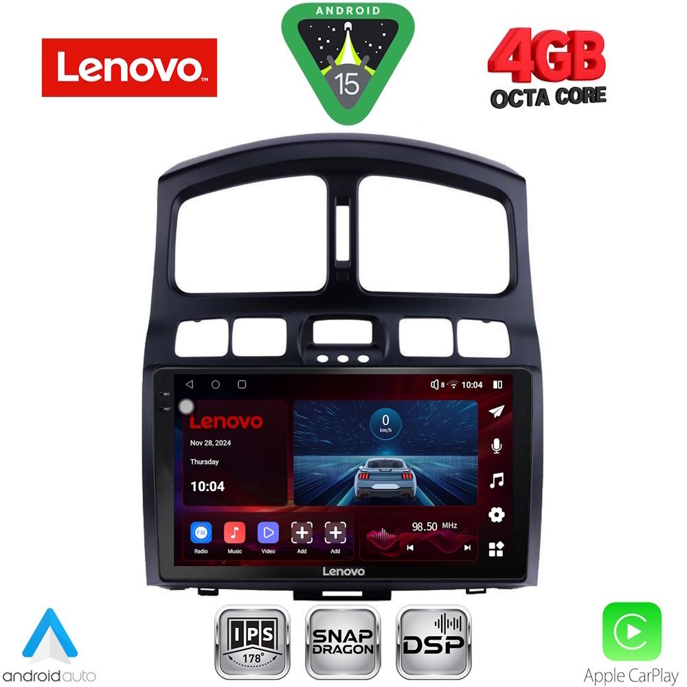 Βλησαρούλης Car Center - LENOVO SSV 9236_CPA (9inc) MULTIMEDIA TABLET for HYUNDAI SANTA FE mod. 2003-2006