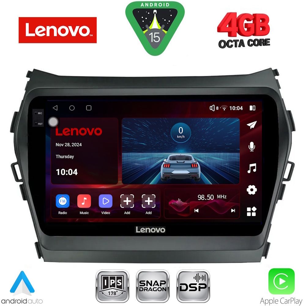 Βλησαρούλης Car Center - LENOVO SSV 9238_CPA (9inc) MULTIMEDIA TABLET for HYUNDAI IX45 - SANTA FE mod. 2013-2017