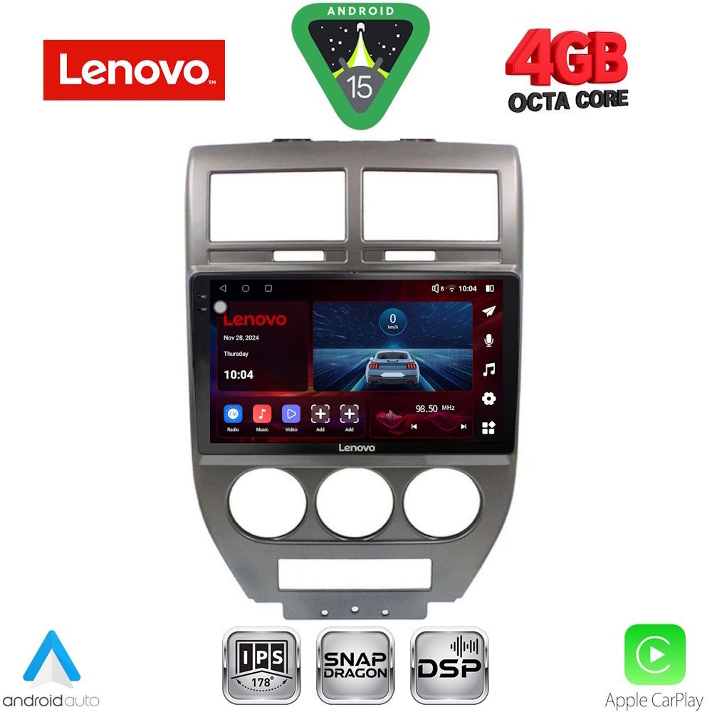 Βλησαρούλης Car Center - LENOVO SSV 9276_CPA (10inc) MULTIMEDIA TABLET for JEEP COMPASS - PATRIOT mod. 2007-2016