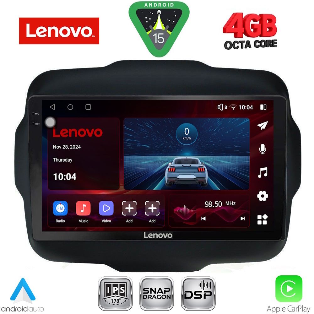 Βλησαρούλης Car Center - LENOVO SSV 9290_CPA (9inc) MULTIMEDIA TABLET for JEEP RENEGADE  mod. 2014-2025