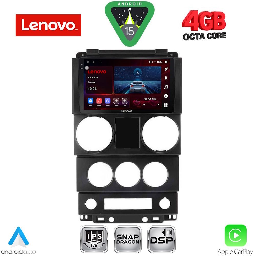 Βλησαρούλης Car Center - LENOVO SSV 9292_CPA (9inc) MULTIMEDIA TABLET for JEEP WRANGLER  mod. 2006-2011