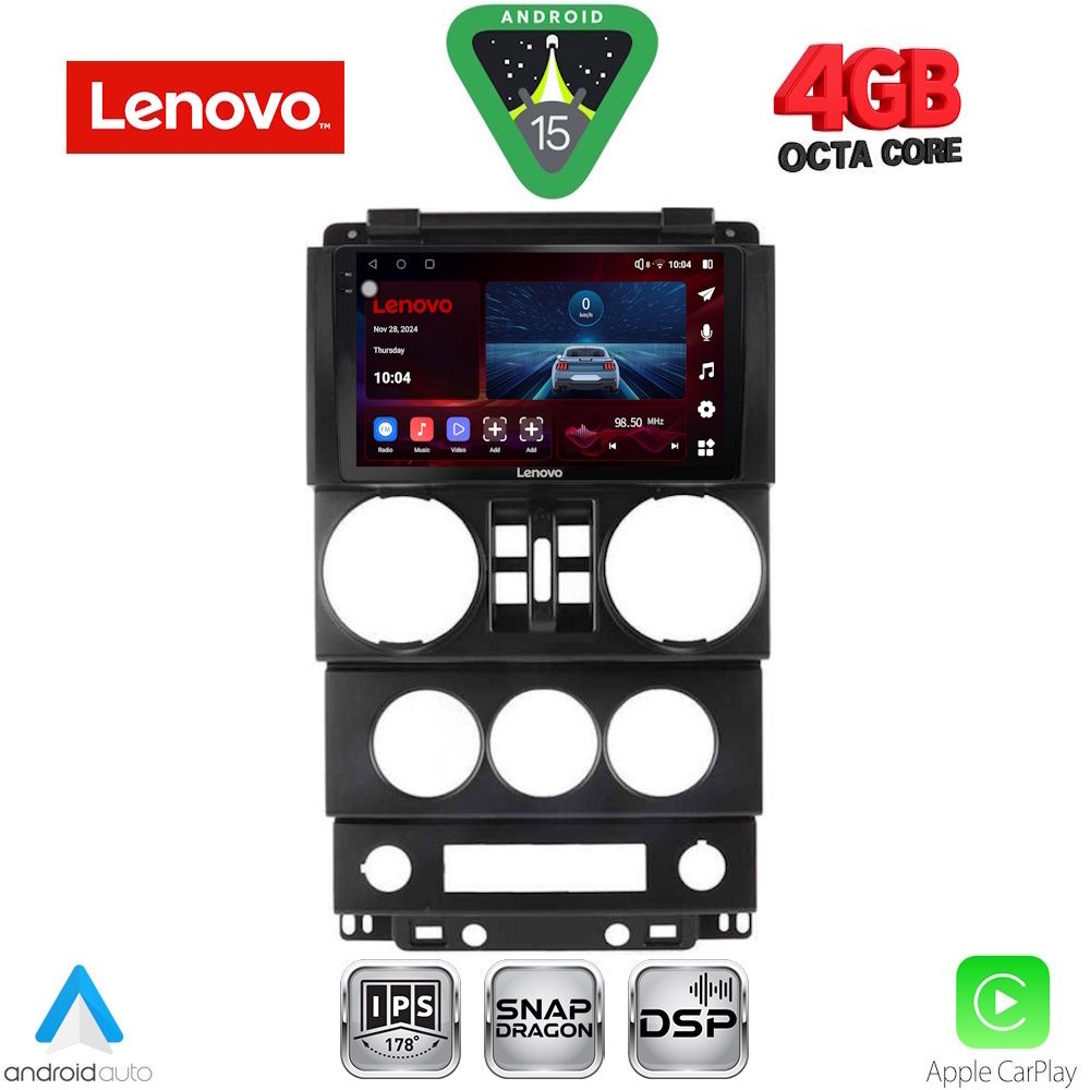 Βλησαρούλης Car Center - LENOVO SSV 9294_CPA (9inc) MULTIMEDIA TABLET for JEEP WRANGLER  mod. 2006-2011