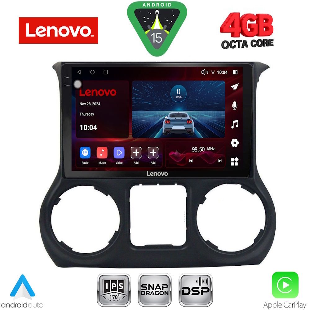 Βλησαρούλης Car Center - LENOVO SSV 9296_CPA (10inc) MULTIMEDIA TABLET for JEEP WRANGLER  mod. 2014-2017