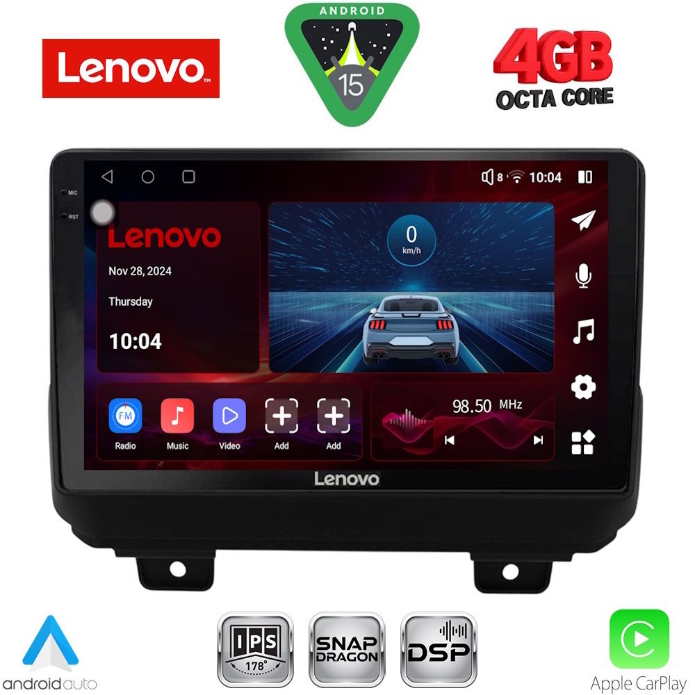 Βλησαρούλης Car Center - LENOVO SSV 9298_CPA (9inc) MULTIMEDIA TABLET for JEEP WRANGLER mod. 2018>