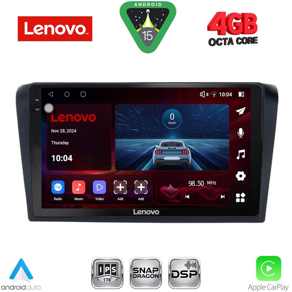 Βλησαρούλης Car Center - LENOVO SSV 9365_CPA (9inc) MULTIMEDIA TABLET for MAZDA 3 mod. 2003-2008