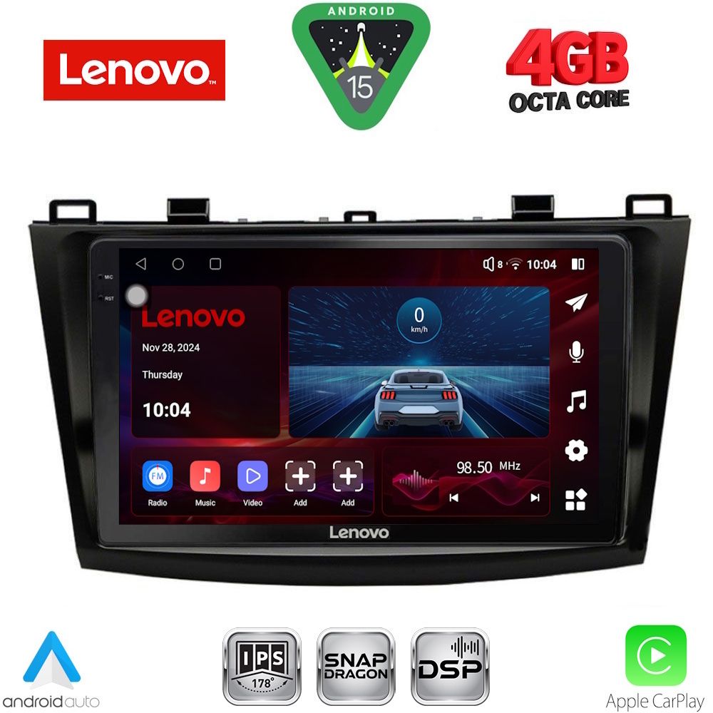 Βλησαρούλης Car Center - LENOVO SSV 9366_CPA (9inc) MULTIMEDIA TABLET for MAZDA 3 mod. 2009-2014