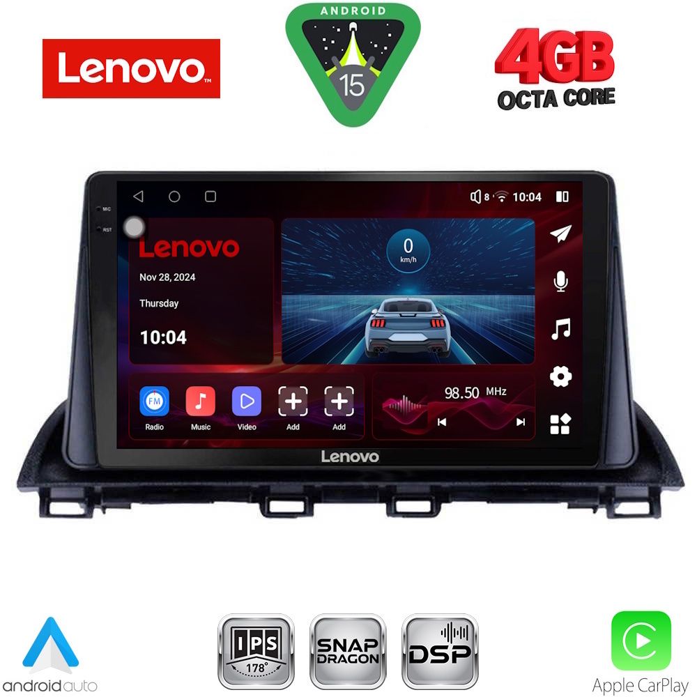 Βλησαρούλης Car Center - LENOVO SSV 9367_CPA (9inc) MULTIMEDIA TABLET for MAZDA 3 mod. 2014-2019