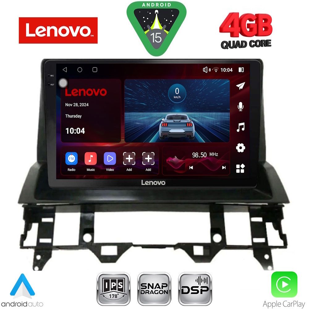 Βλησαρούλης Car Center - LENOVO SSV 9376_CPA DASH (10inc) MULTIMEDIA TABLET for MAZDA 6 mod. 2002-2008