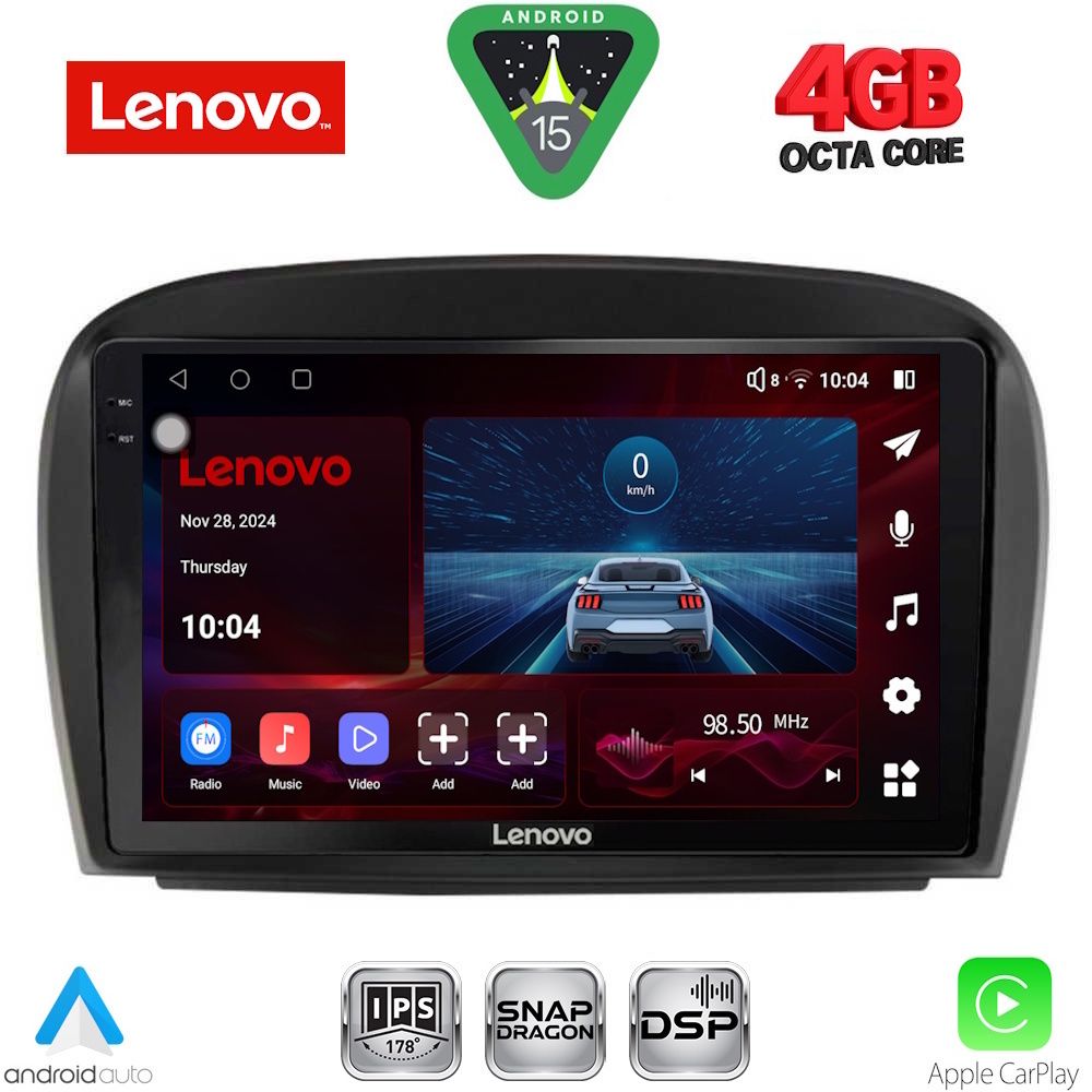 Βλησαρούλης Car Center - LENOVO SSV 9427_CPA (9inc) MULTIMEDIA TABLET for MERCEDES SL (R230) FACELIFT mod. 2006-2012