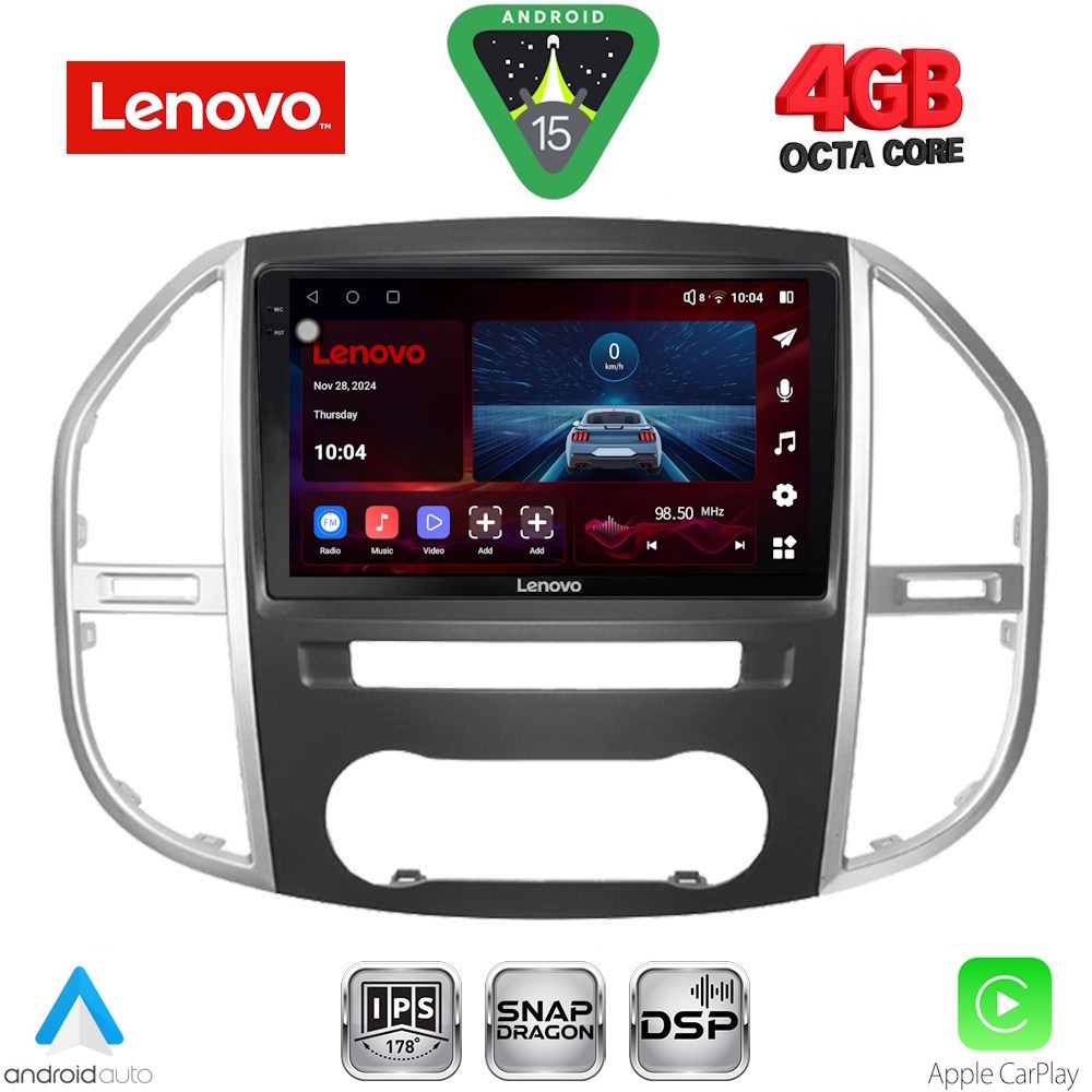 Βλησαρούλης Car Center - LENOVO SSV 9429_CPA (10inc) MULTIMEDIA TABLET for MERCEDES VITO – VIANO  (W447) mod. 2015-2024