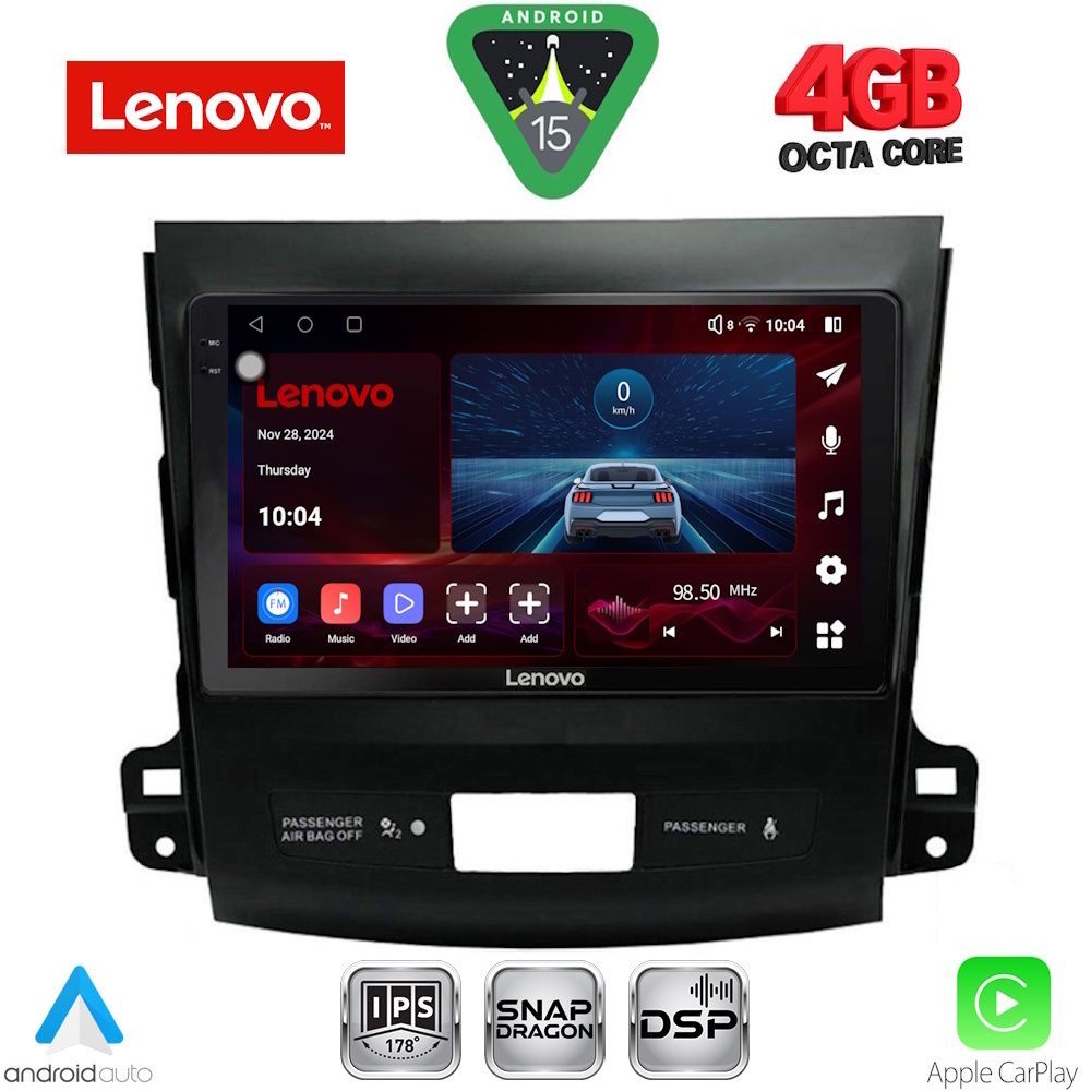 Βλησαρούλης Car Center - LENOVO SSV 9442_CPA (9inc) MULTIMEDIA TABLET for CITROEN C-CROSSER | MITSUBISHI OUTLANDER | PEUGEOT 4007  mod. 2006-2012